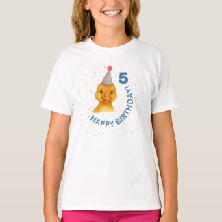 Cute Duckling Birthday Kids' TShirt – Customizable