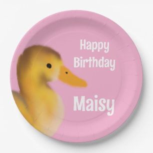 Cute Duckling Birthday  Paper Plates