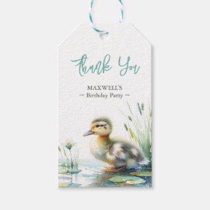 Cute Duckling Birthday Party Favor Gift Tags
