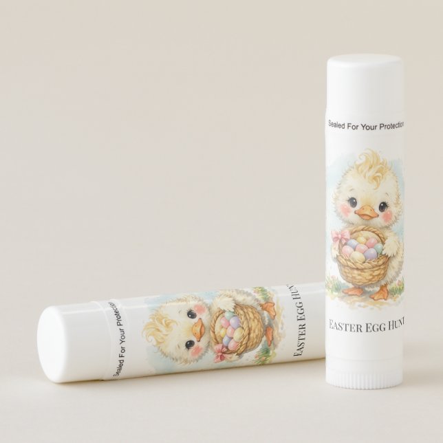 Cute Duckling Easter Egg Party Favor Lip Balm (Front)