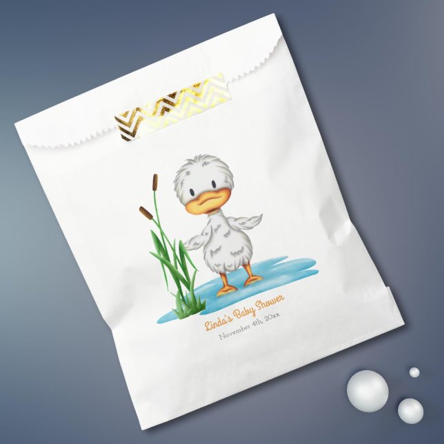 Cute duckling gender neutral baby shower  favor bag (Creator Uploaded)