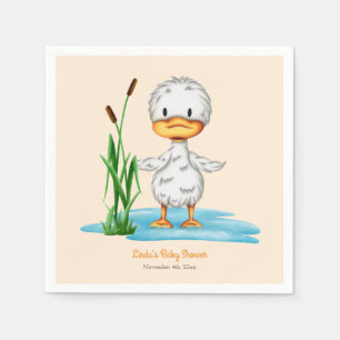 Cute Duckling Gender Neutral Baby Shower Napkins