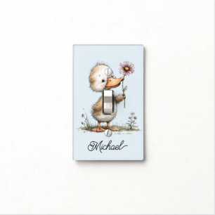 Cute Duckling Nursery Light Switch Cover