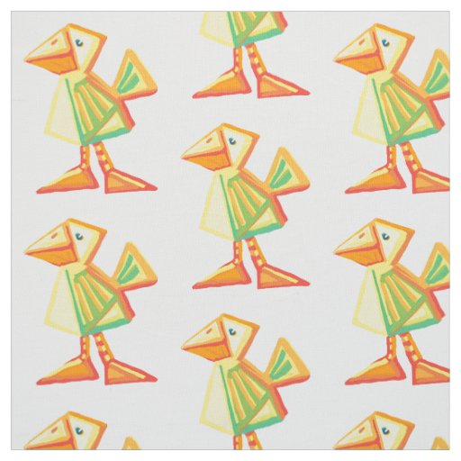 Cute duckling or chick fabric