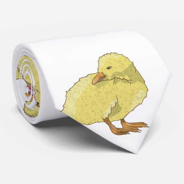 Cute duckling pattern neck tie (Rolled)