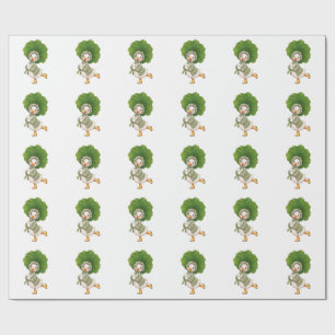 Cute Duckling with Leaf Umbrella – Whimsical Sprin Wrapping Paper