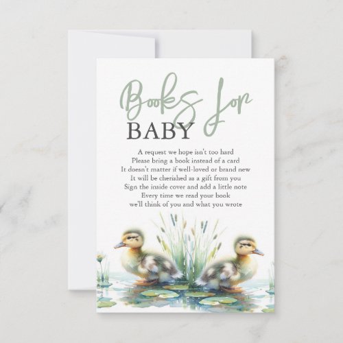 Cute Ducks Books for Baby Gender Neutral Invitation