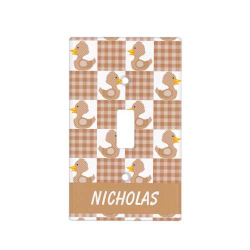 Cute Ducks Brown Light Switch Cover