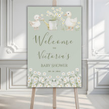Cute Ducks & Daisies Baby Shower