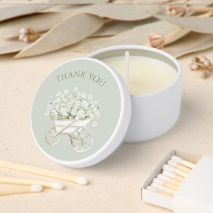 Cute Ducks & Daisies Baby Shower Thank You Mini Candle Favors