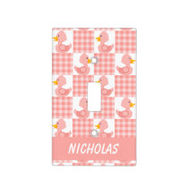 Cute Ducks (Orange) Light Switch Cover