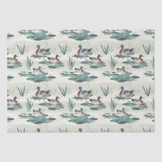Cute ducks pattern tissue paper (Front)