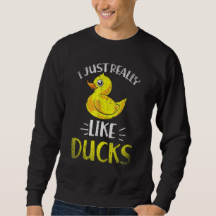 Cute Ducky Bath Toy Duckie  Duckling Rubber Duck Sweatshirt