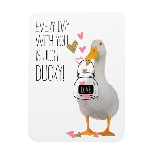 Cute Ducky Valentine Magnet (Vertical)