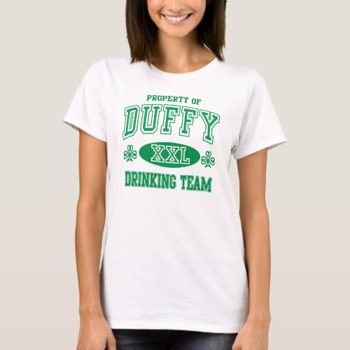 Cute Duffy Irish Drinking Team T_Shirt