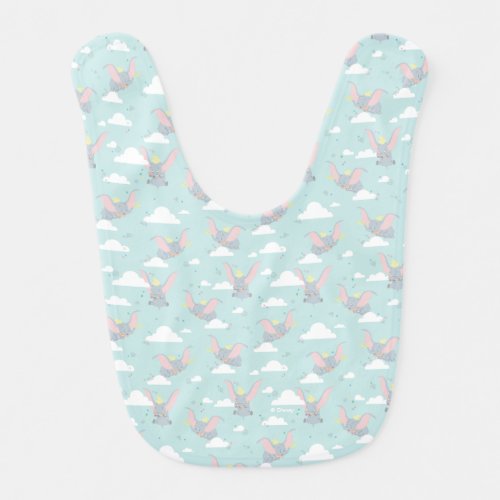 Cute Dumbo Blue Tribal Pattern Baby Bib