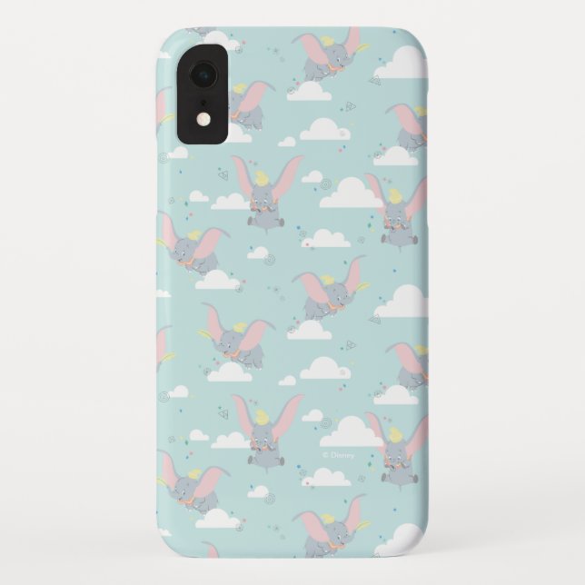 Cute Dumbo Blue Tribal Pattern Case-Mate iPhone Case (Back)