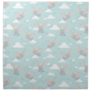 Cute Dumbo Blue Tribal Pattern Cloth Napkin