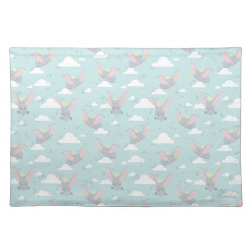 Cute Dumbo Blue Tribal Pattern Cloth Placemat