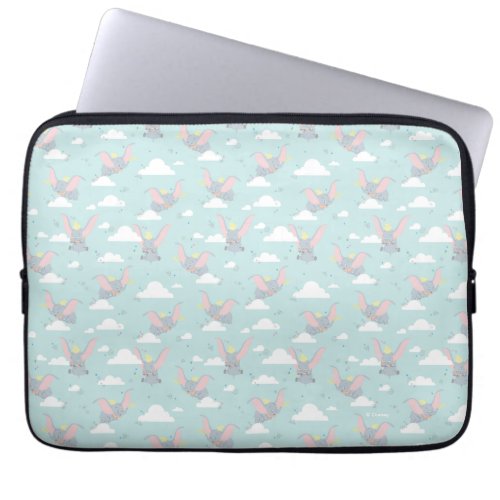 Cute Dumbo Blue Tribal Pattern Laptop Sleeve