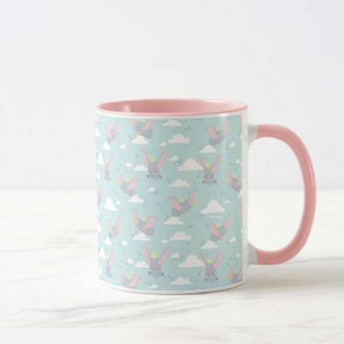 Cute Dumbo Blue Tribal Pattern Mug