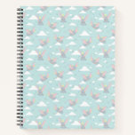 Cute Dumbo Blue Tribal Pattern Notebook