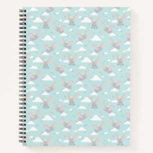 Cute Dumbo Blue Tribal Pattern Notebook