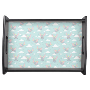 Cute Dumbo Blue Tribal Pattern Serving Tray