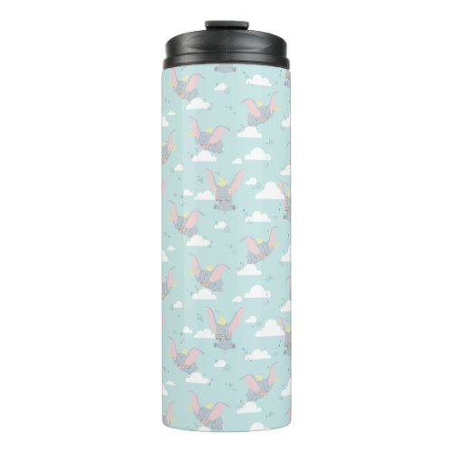 Cute Dumbo Blue Tribal Pattern Thermal Tumbler