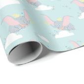 Cute Dumbo Blue Tribal Pattern Wrapping Paper (Roll Corner)