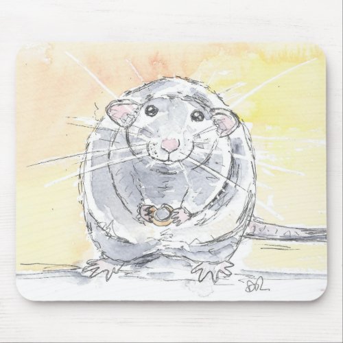 Cute Dumbo Rat design Mouse Pad