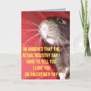 cute Dumbo rat Valentine card