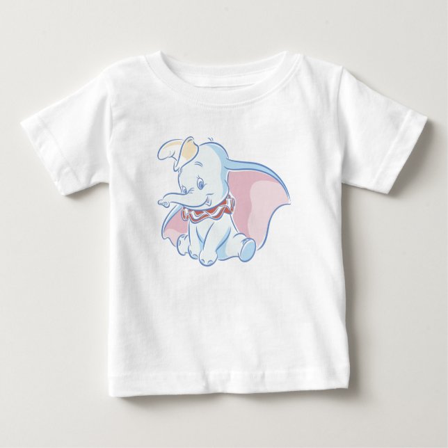 Cute Dumbo Sketch Baby T-Shirt (Front)