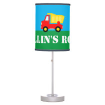 Cute dump truck kid's lamp for boy's bedroom