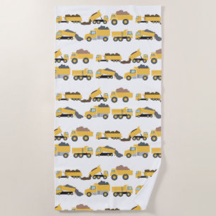 Cute Dump Trucks Construction Trucks Boys Beach Towel