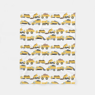 Cute Dump Trucks Construction Trucks Fleece Blanket