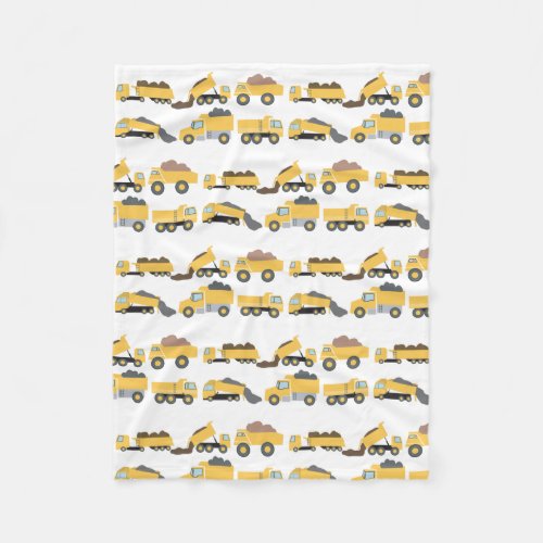 Cute Dump Trucks Construction Trucks  Fleece Blanket