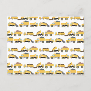 Cute Dump Trucks Construction Trucks Holiday Postcard
