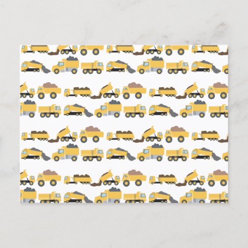 Cute Dump Trucks Construction Trucks  Holiday Postcard