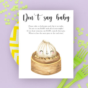 Cute dumpling - Don't say baby Poster