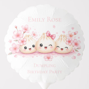 Cute Dumpling Girl Birthday Party Balloon