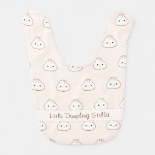 Cute Dumpling Script Personalized Baby Bib