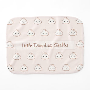 Cute Dumpling Script Personalized Baby Burp Cloth