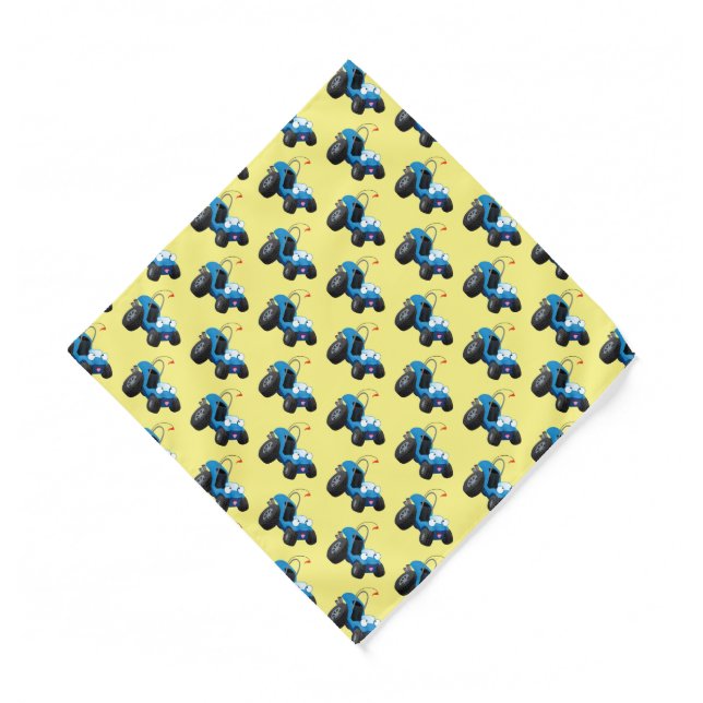Cute dune buggy off road vehicle cartoon bandana (Front)