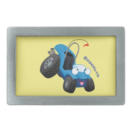 Cute dune buggy off road vehicle cartoon belt buckle