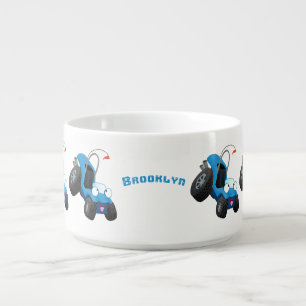 Cute dune buggy off road vehicle cartoon bowl