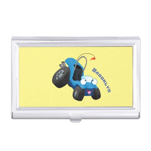Cute dune buggy off road vehicle cartoon  business card case