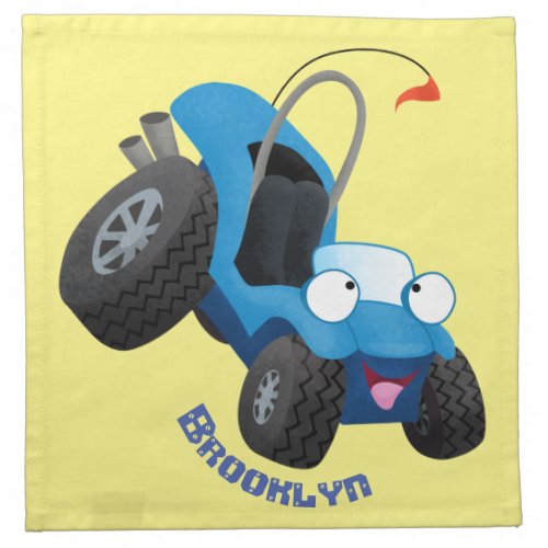 Cute dune buggy off road vehicle cartoon cloth napkin