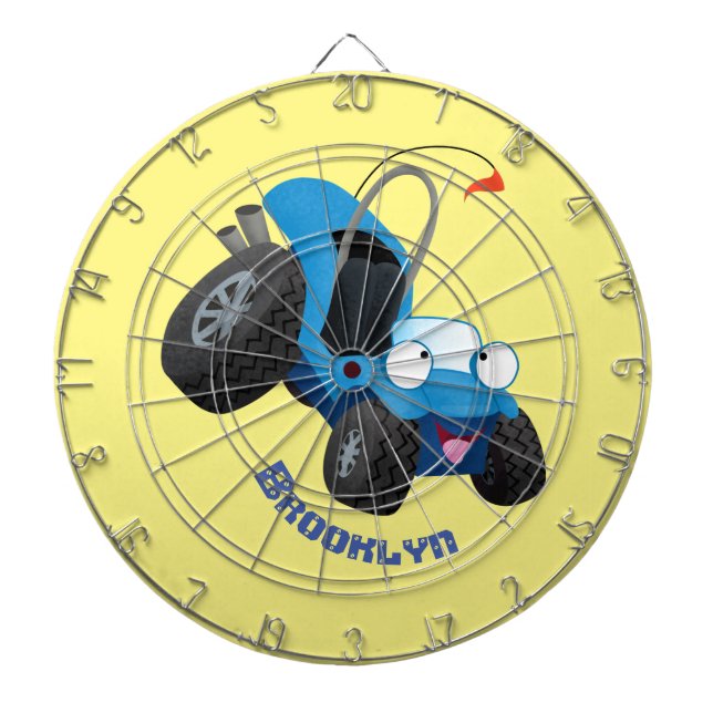 Cute dune buggy off road vehicle cartoon  dart board (Front)
