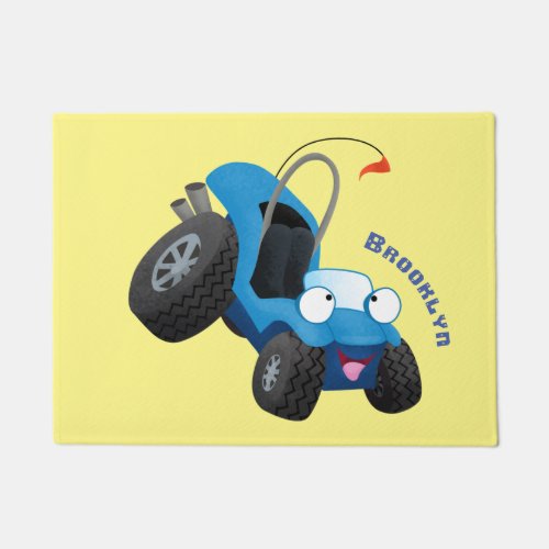 Cute dune buggy off road vehicle cartoon  doormat